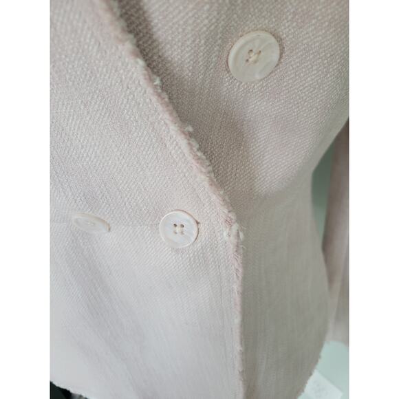 Tailored by Rebecca Taylor Slub suiting Tweed Jacket Blazer Pale Pink 6 - Picture 6 of 14